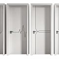 Different Swing Door Design Options With Hinge Systems And Structure Details 3d model