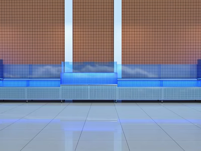 Seafood fish tank effect drawing 3d model