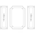 Decorative Frame Components With Intricate Carved Patterns And Symmetric Designs