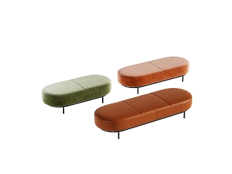 Modern sofa stool 3d model