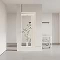 Modern porch partition porch 3d model