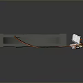Household Square Fan With Plastic Housing Blades Wires And White Connector