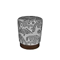 Modern Sofa Stool Low Stool Round Stool 3d model