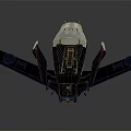 Advanced Spacecraft Design With Open Cockpit And Extended Wings For Space Exploration 3d model