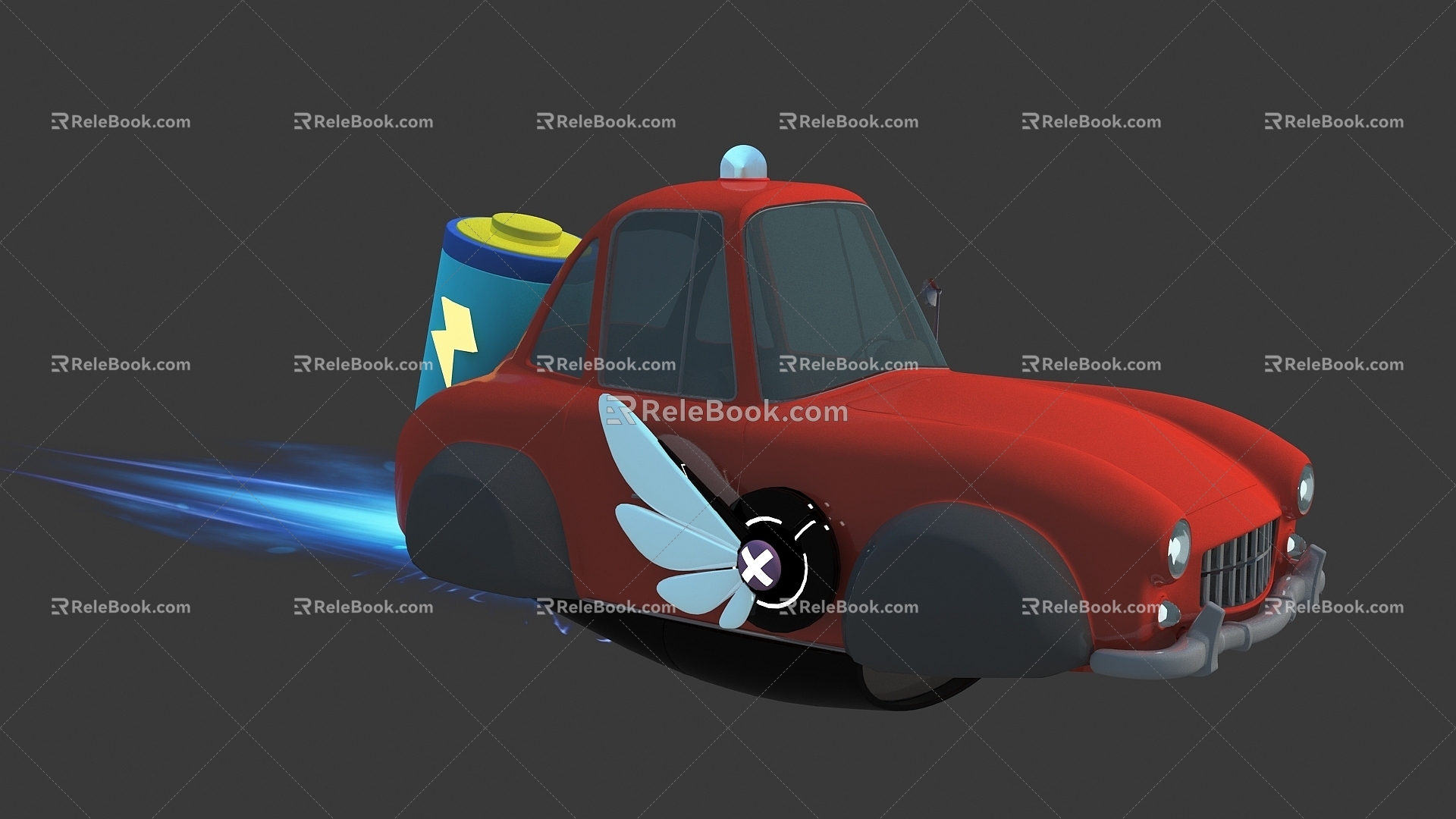 Cartoon car flying car jet car cybercar flying car lightning car dream car science fiction car future car game car red car electric car new energy 3d model