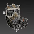 Vintage Protective Gas Mask With Goggles And Filter Canister For Daily Use