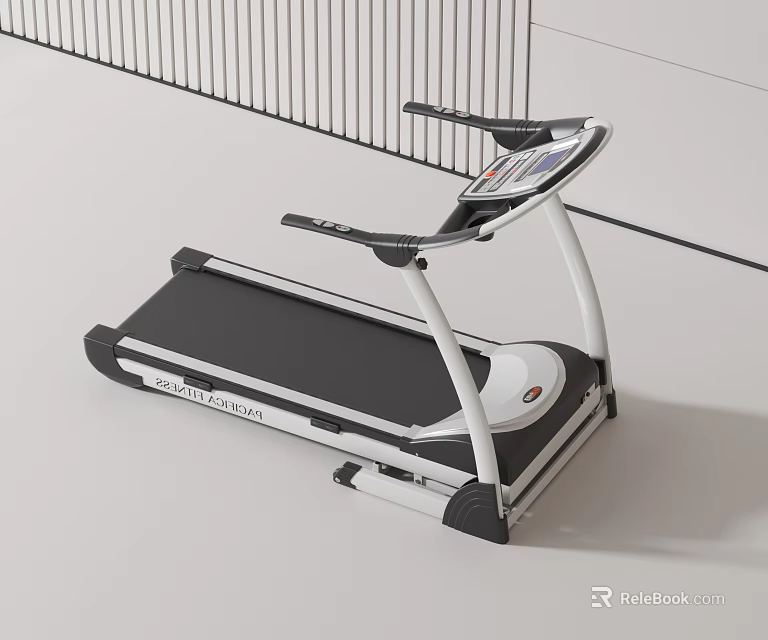 Electric Home Use Treadmill With Digital Display And Modern Design For Fitness Training 3d model 