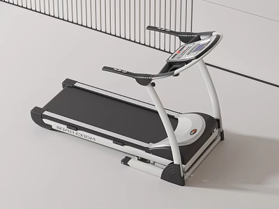 Electric Home Use Treadmill With Digital Display And Modern Design For Fitness Training 3d model