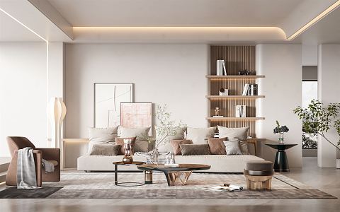 modern living room 3d model