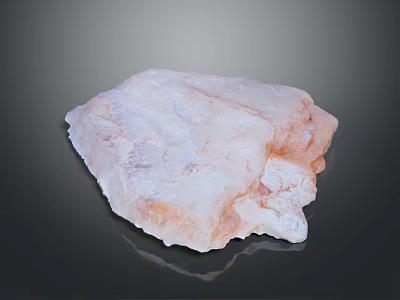 Natural Wood Stone Material Featuring Pinkish White Color Orange Veins And Rough Texture 3d model