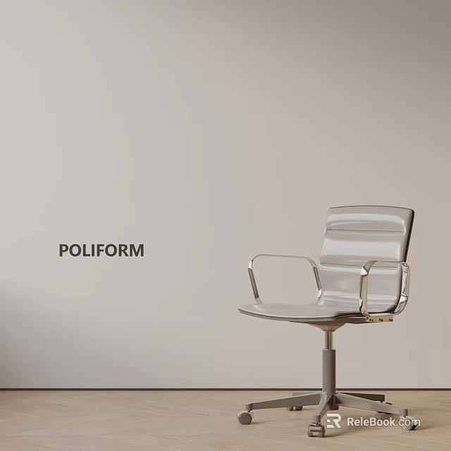 POLIFORM Modern Office Chair With Sleek Design And Metal Armrests 3d model 