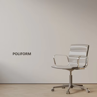 POLIFORM Modern Office Chair With Sleek Design And Metal Armrests 3d model