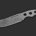 Stainless Steel Tactical Knife With Sharp Blade And Circular Handle Holes