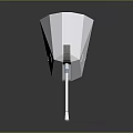 White Modern Military Weapon Turret With Geometric Design Cannon Barrel And Targeting Sensor