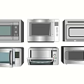 Diverse Kitchen Appliances Showcasing Various Modern Microwave Designs For Home Use 3d model