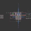 Modern Service Hall Interior With Two Story Design Glass Doors Plants And Digital Screen