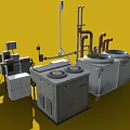 Various Air Conditioner Fan Components and Parts with Different Models and Installation Accessories