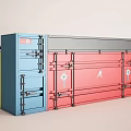 Colorful Metal Storage Cabinet Racks With Blue Red Yellow Design And Lockable Doors