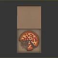 Pizza in Open Brown Cardboard Box with Missing Slice Pepperoni Tomato Sauce and Grease Stains