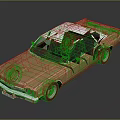 Vintage Brown And White Classic Sedan With Retro Design And Reflective Surface