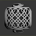 Furniture Decorative Shiny Silver Metal Sphere With Intricate Cutout Patterns