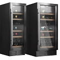 Multiple Styles of Modern Wine Refrigerators with Glass Door and Stainless Steel Design