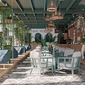 Nordic Cafe Indoor Cafe Sketch 3d model