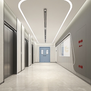 Elevator aisle 3d model