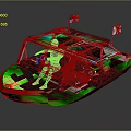 Sporty Recreational Boat With Green Black And American Flag 160H Logo Open Top Driver Seat
