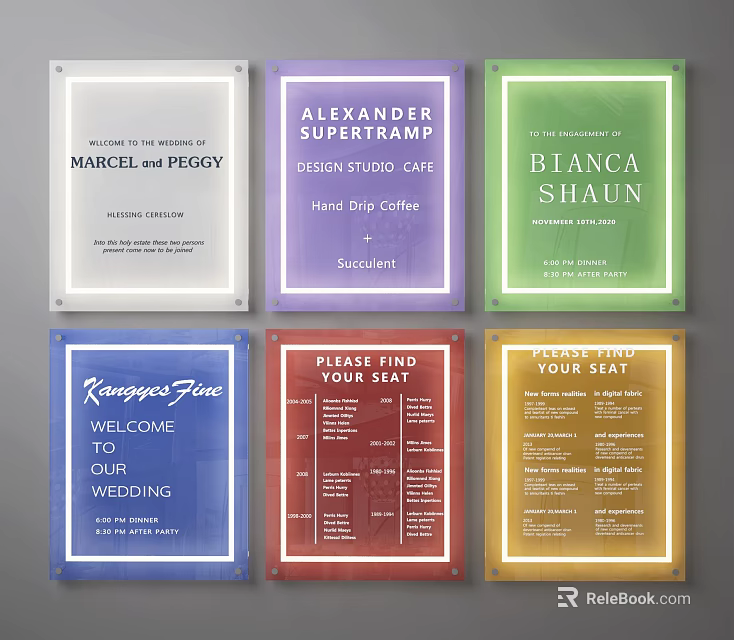 Commercial Equipment Illuminated Signs with Various Colors and Text Display for Business 3d model 