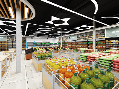 Modern Supermarket 3d model