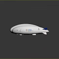 White Fish Shaped Marine Character With Blue Fins And Ocean Theme Design Object