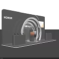 Honor Magic V Exhibition Stand With Circular Display And Products 3d model