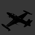 Vintage U.S. Air Force Gray Fighter Jet With American Flag Tail Design