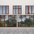 new chinese floor-to-ceiling windows floor-to-ceiling windows 3d model
