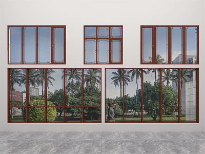 new chinese floor-to-ceiling windows floor-to-ceiling windows 3d model