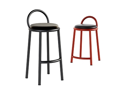 Bar chair combination simple light elegant atmosphere model