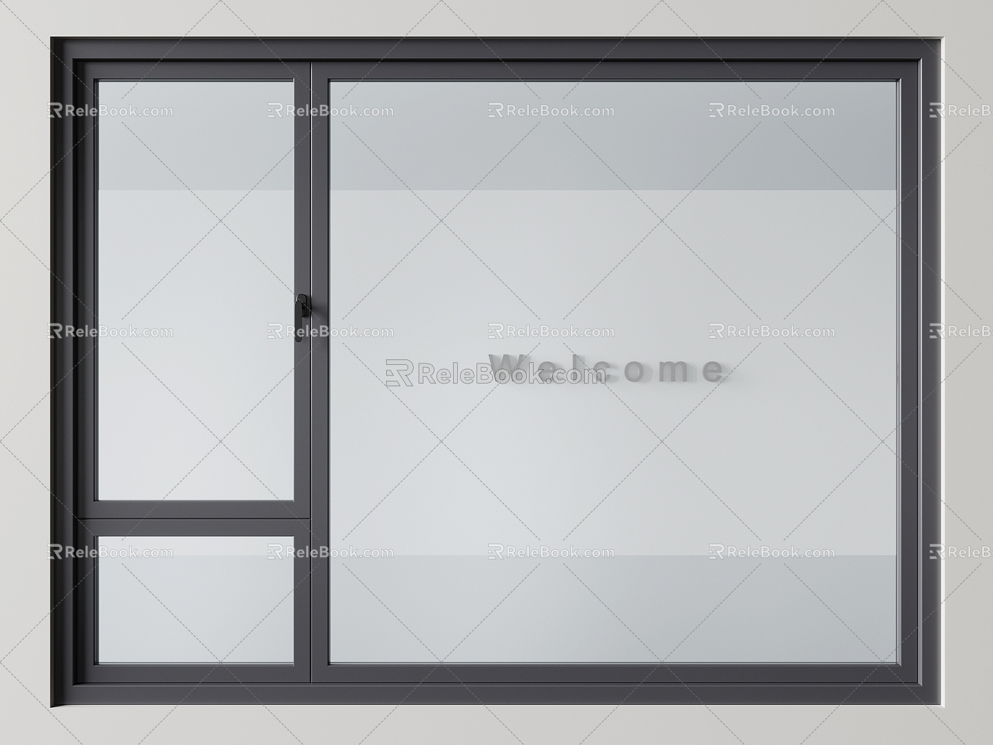 modern window glass window 3d model