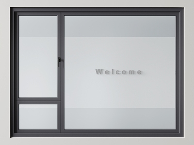 modern window glass window 3d model