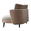 Modern Light Gray Fabric Sofa With Beige Accent Curved Armrest And Black Legs