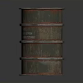 Rustic Metal Oil Drum With FEDCO 1018 Label For Household Storage
