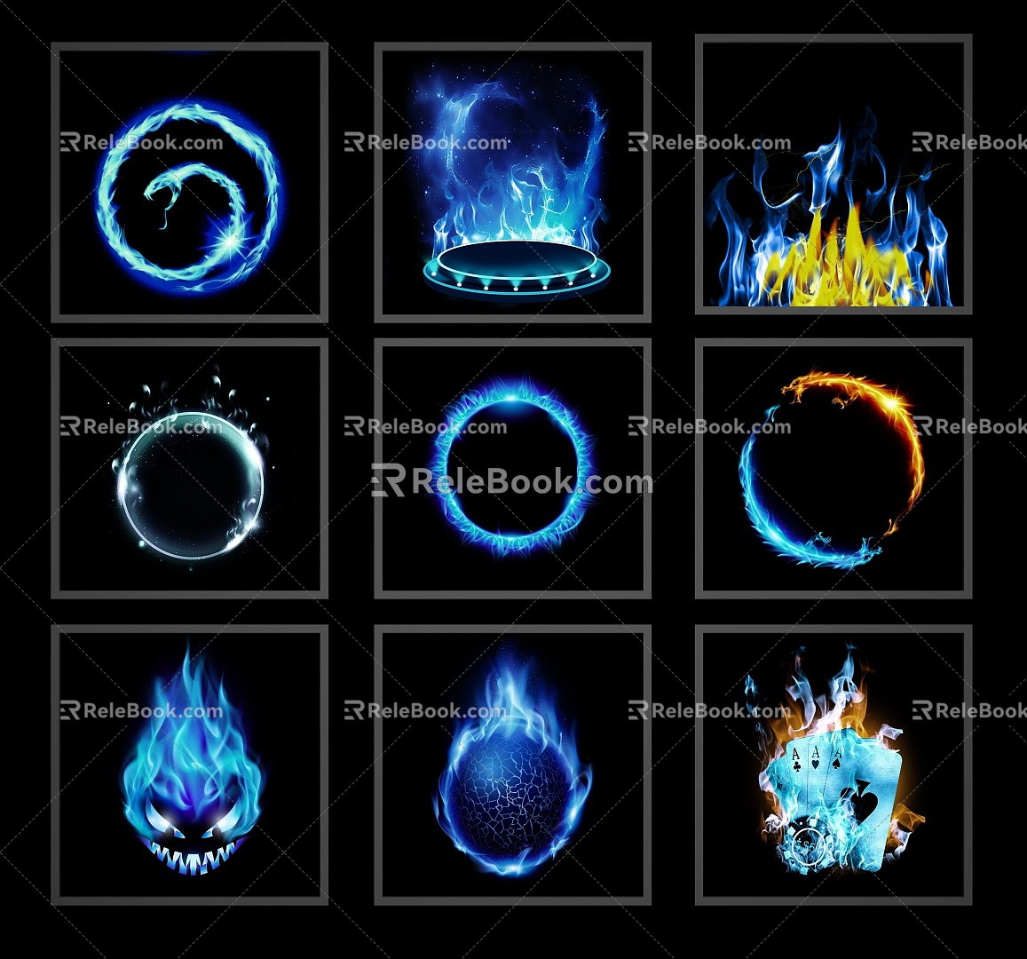 Blue Flame Flame 3d model