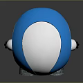 Cute Robot Character Design For Children Fashion With Blue White Color And Big Eyes