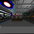 Modern Hi Tech Amusement Park Featuring Interactive Games Colorful Lights And Fun Facilities