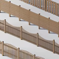 Classic And Modern Wooden Garden Fences With Natural Wood Color And Diverse Rail Designs