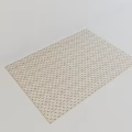 Square Cream Rug with Subtle Geometric Patterns for Modern Home Decor