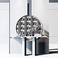 New Chinese Style End View Platform Hallway End View Platform Ornaments Combination 3d model