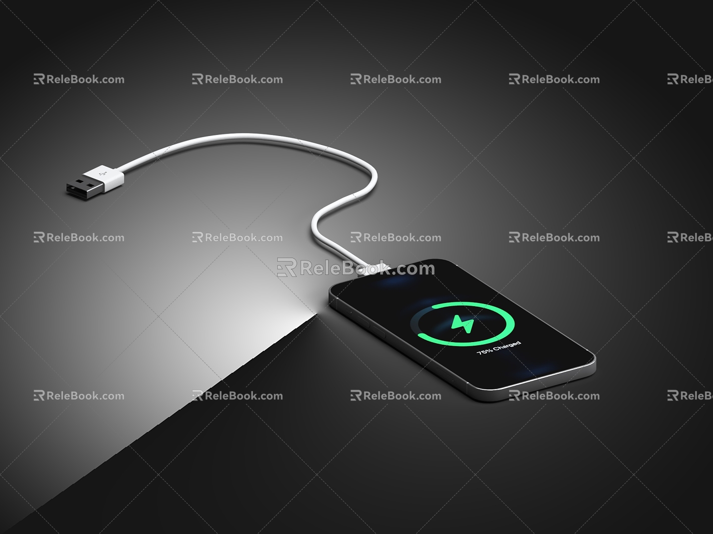 Mobile phone charging mobile phone 3d model