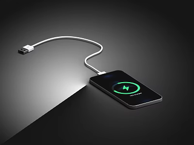 Mobile phone charging mobile phone 3d model