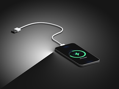 Mobile phone charging mobile phone 3d model